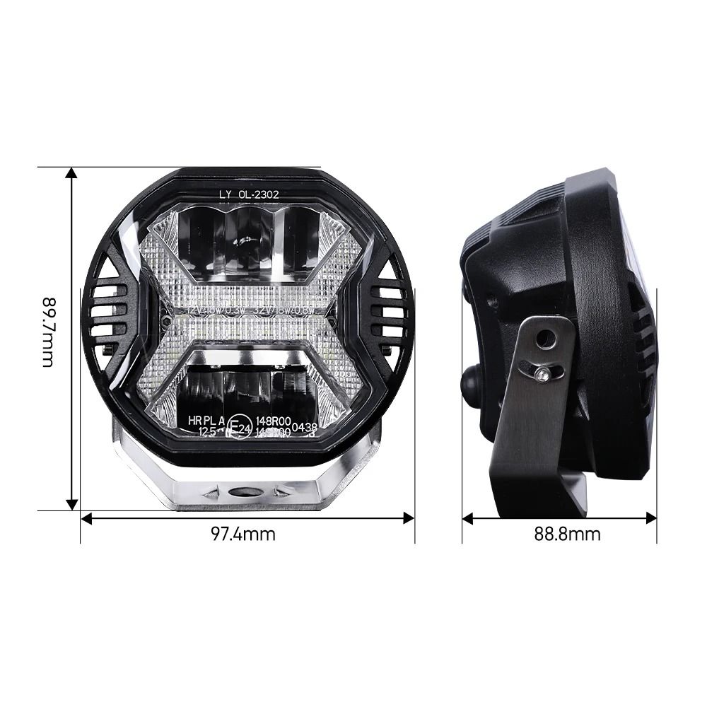 4Inch HighIntensity LED Offroad Work Light Amber DRL Driving Light Spotlight For 4x4 Trucks Trac 5