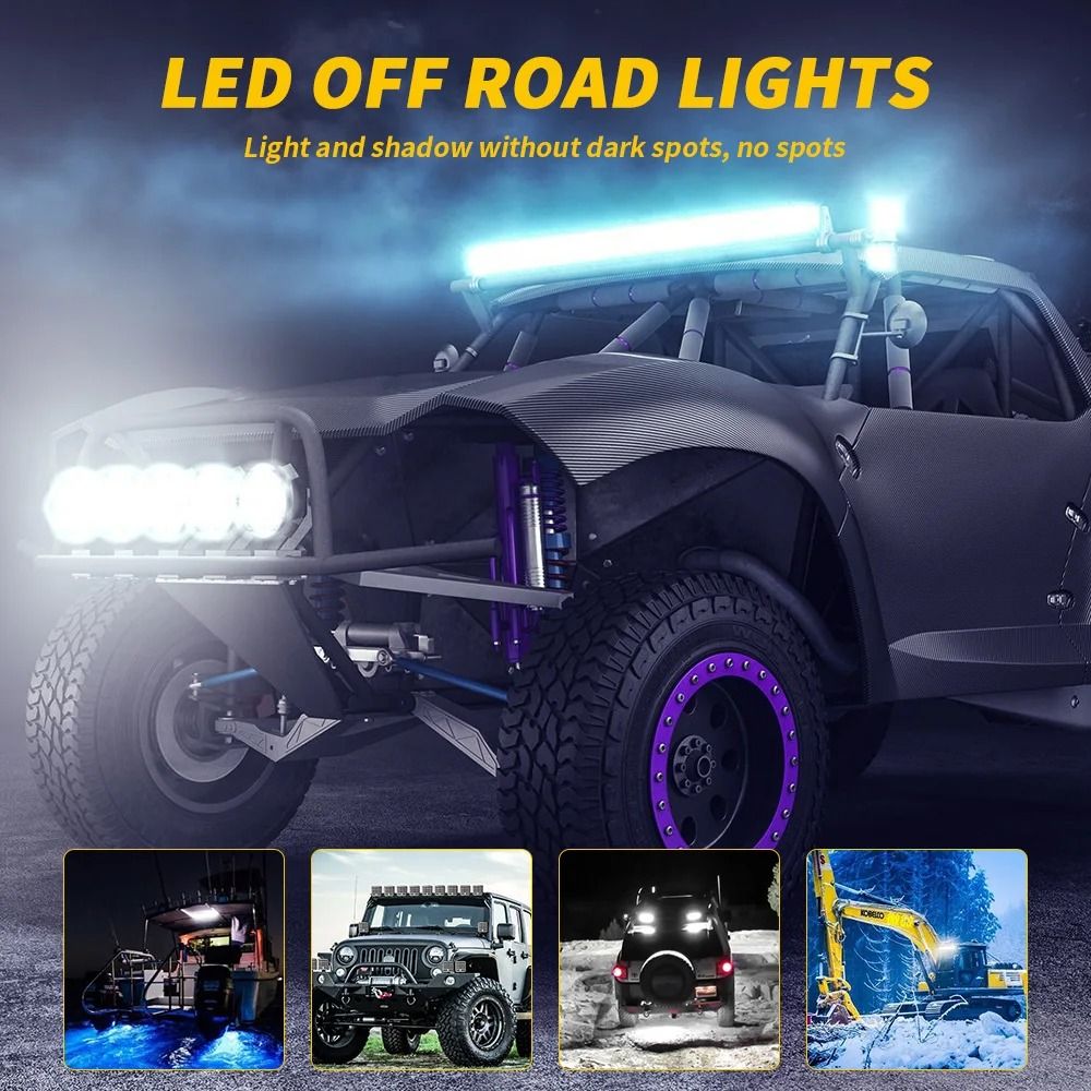 NLpeal 128W HighIntensity LED Light Bar IP68 Waterproof Combo Beam For Offroad 4x4 Marine 2
