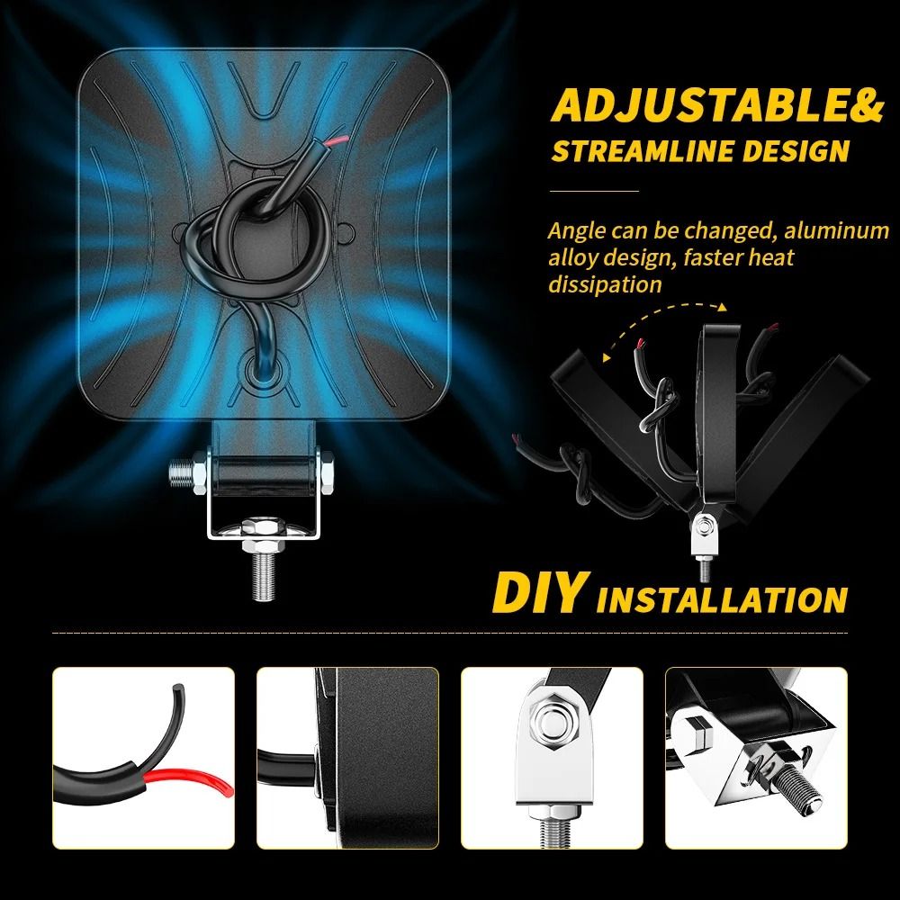 NLpeal 128W HighIntensity LED Light Bar IP68 Waterproof Combo Beam For Offroad 4x4 Marine 4