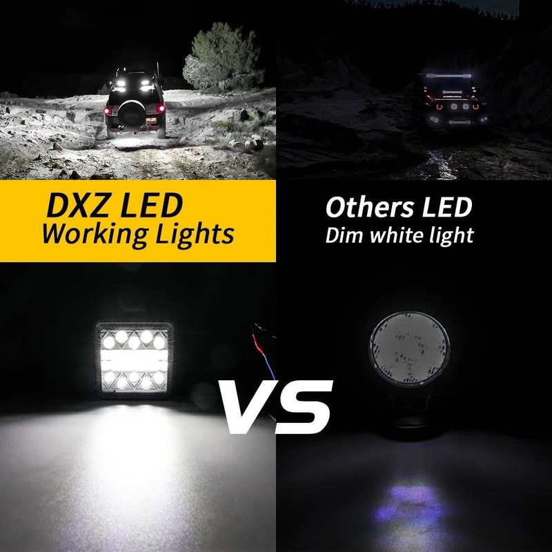 102W HighIntensity LED Work Light IP65 Waterproof Spot Flood Combo For Trucks Tractors 2