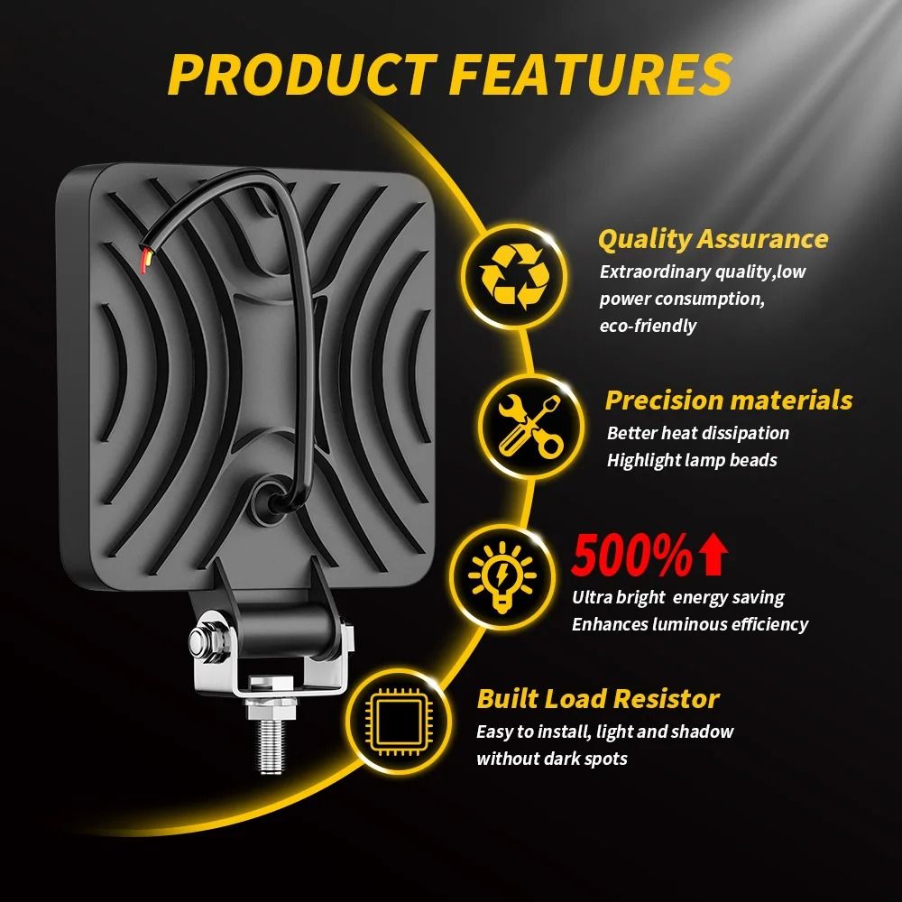 102W HighIntensity LED Work Light IP65 Waterproof Spot Flood Combo For Trucks Tractors 3