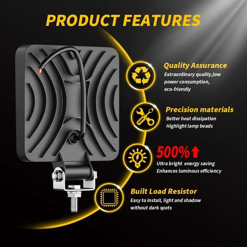 102W HighIntensity LED Work Light IP65 Waterproof Spot Flood Combo For Trucks Tractors 3