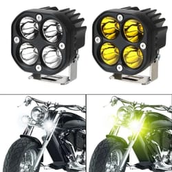 3-inch mini led high-intensity work light | square 40w yellow & white spotlight for 4x4 offroad & motorcycles