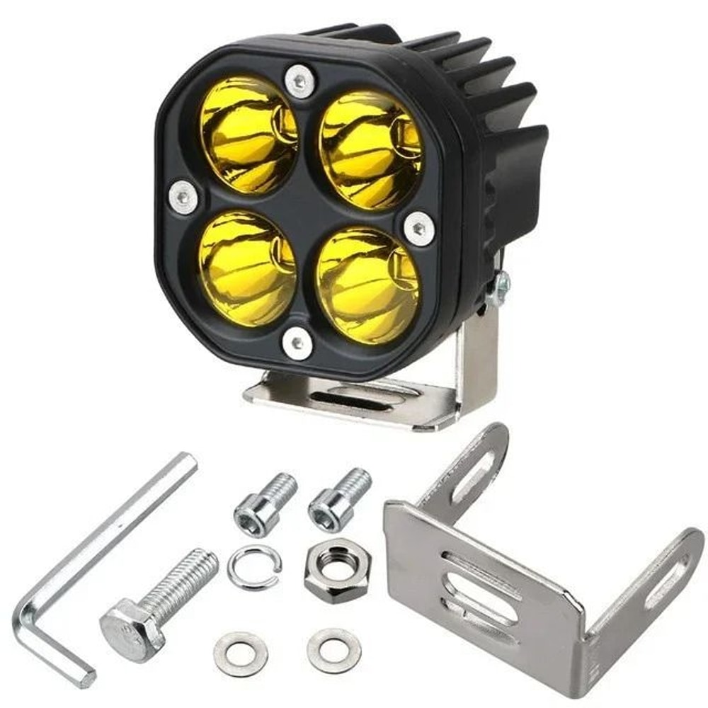 3Inch Mini LED HighIntensity Work Light Square 40W Yellow White Spotlight For 4x4 Offroad Motorc 7