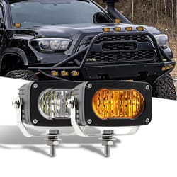 3-inch led pods driving lights | 40w high-intensity amber offroad spot beam for motorcycle, atv, & suv