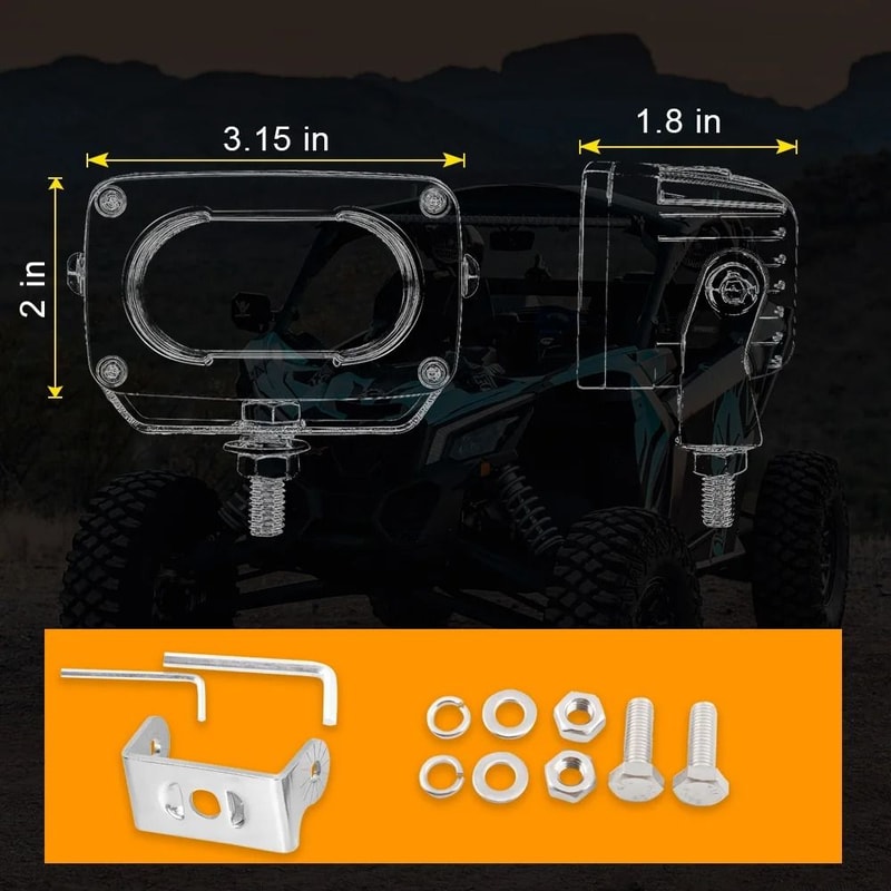 3Inch LED Pods Driving Lights 40W HighIntensity Amber Offroad Spot Beam For Motorcycle ATV SUV 3