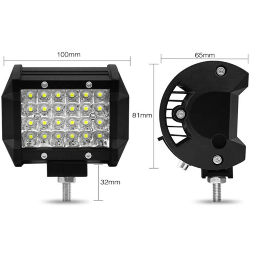 4Inch 72W HighIntensity LED Car Work Light Waterproof Night Driving Spotlight For Truck SUV OffRo 2