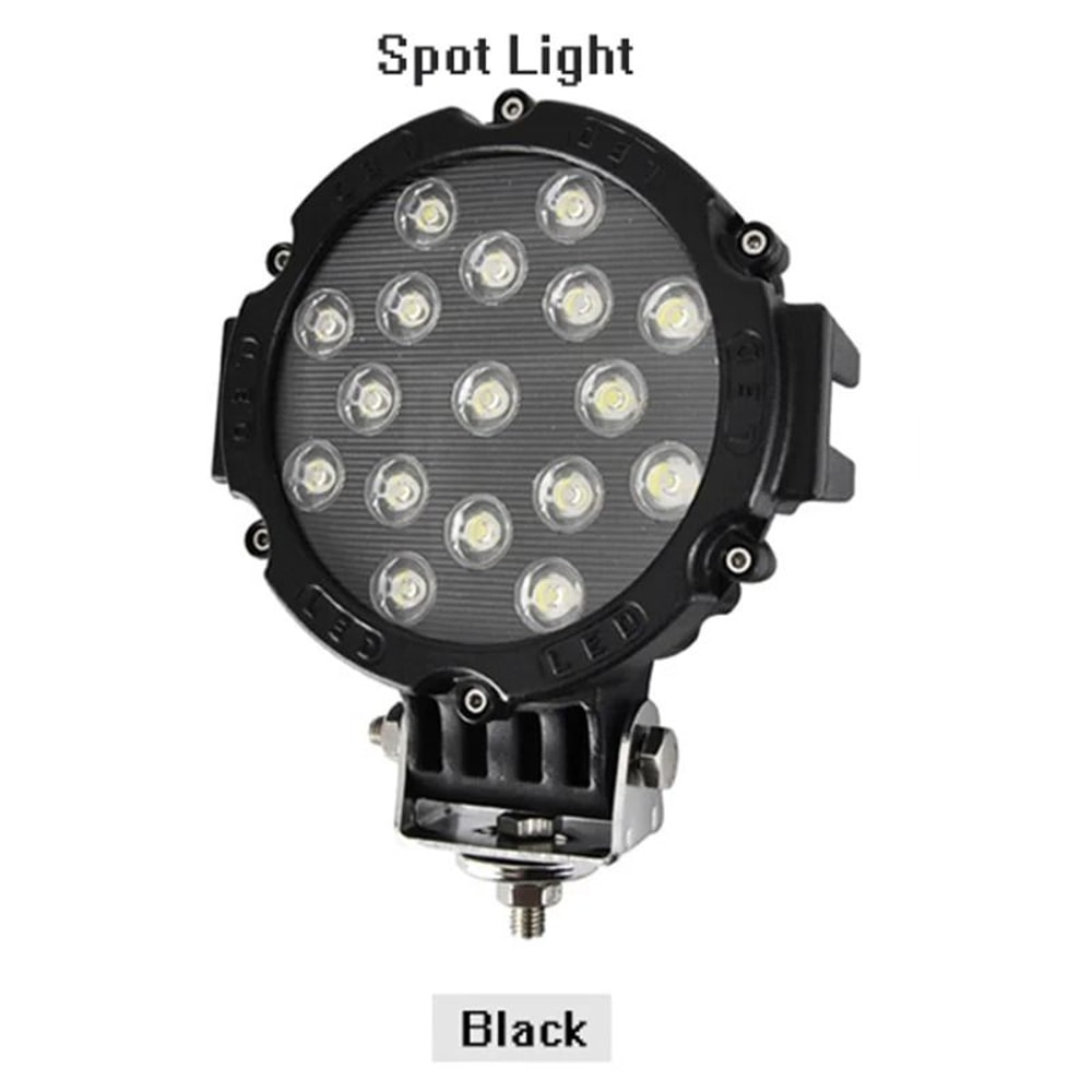 51W HighIntensity LED OffRoad Spotlight IP66 Waterproof Driving Light For Trucks Jeeps SUVs 7