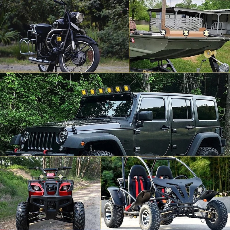 NAOEVO 3Inch HighIntensity LED Work Light DualColor 6000K3000K Spotlight For Offroad Jeep Motorcy 5