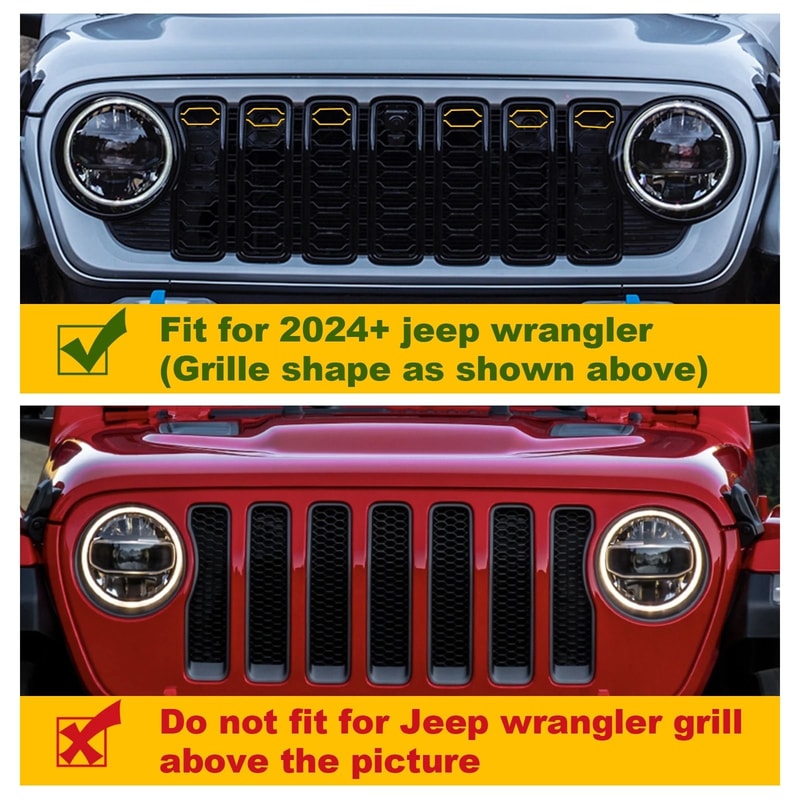 Front Grill LED Lighting Kit Fit For Jeep Wrangler JL JLU 20242026 Waterproof IP67 Grille Access 4