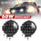 7Inch 100W HighIntensity LED Work Light 10000LM Round Offroad Spotlight With White DRL For SUV Tr 0