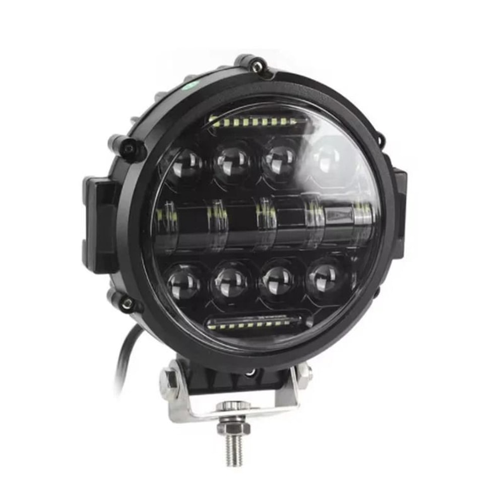 7Inch 100W HighIntensity LED Work Light 10000LM Round Offroad Spotlight With White DRL For SUV Tr 6