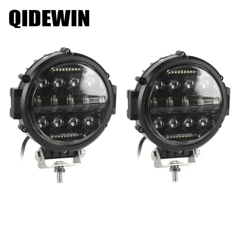 7Inch 100W HighIntensity LED Work Light 10000LM Round Offroad Spotlight With White DRL For SUV Tr 7