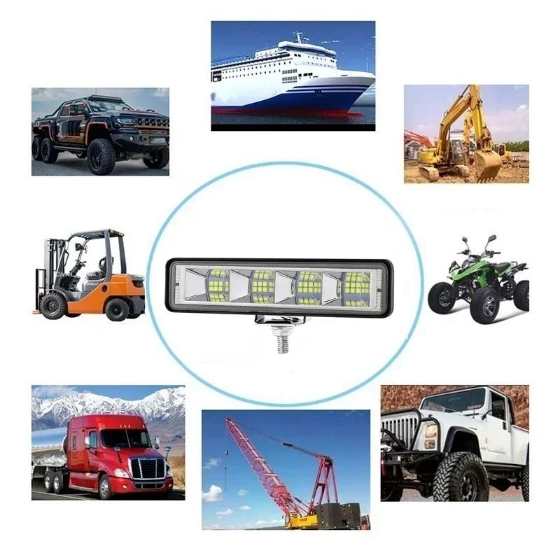 72W HighIntensity LED Auxiliary Work Light 24LED Strip For Motorcycles Dirt Bikes 4x4 OffRoad 3