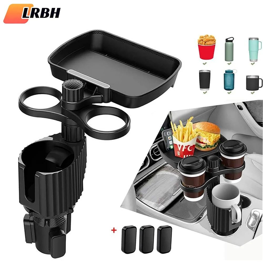 Multifunction Car Cup Holder Expander Tray Detachable Food Tray Organizer Table For Automotive In 0
