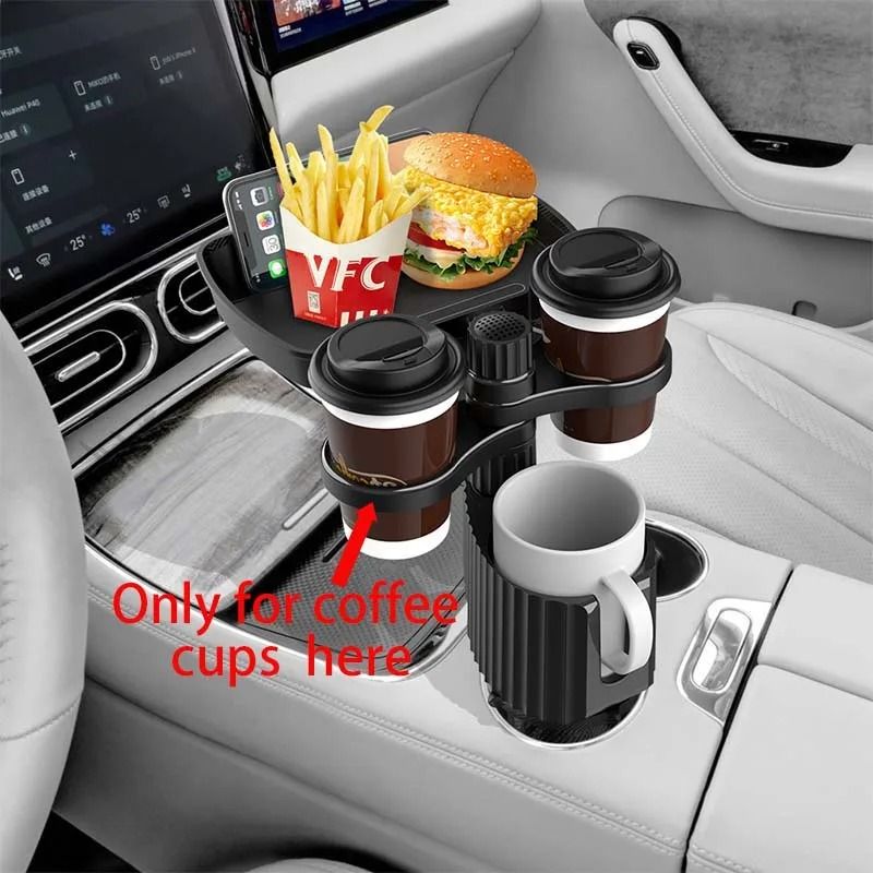 Multifunction Car Cup Holder Expander Tray Detachable Food Tray Organizer Table For Automotive In 6