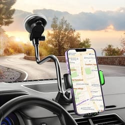 high-intensity long-arm suction cup car phone holder | universal windshield & dashboard mount for trucks & cars