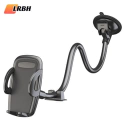 solid gooseneck car & truck phone mount | 11.8-inch long arm anti-shake holder for all smartphones