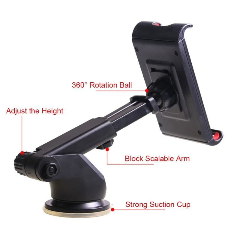 Universal Sucker 360 Rotation Car Mount HighIntensity Phone Tablet Holder For IPad Samsung Xiaom 1