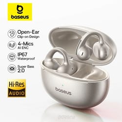 baseus mc1 pro wireless ear clip earphones | bluetooth 6.0 hi-res open-ear buds with 4-mic enc