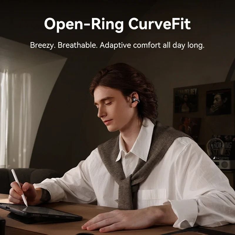 Baseus MC1 Pro Wireless Ear Clip Earphones Bluetooth 60 HiRes OpenEar Buds With 4Mic ENC 2