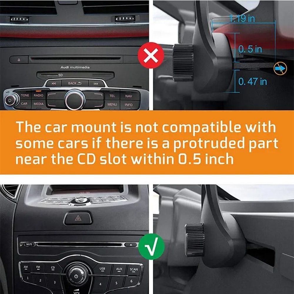 Universal Car CD Slot Phone Mount HighStability GPS Stand For IPhone Samsung Xiaomi LG 5
