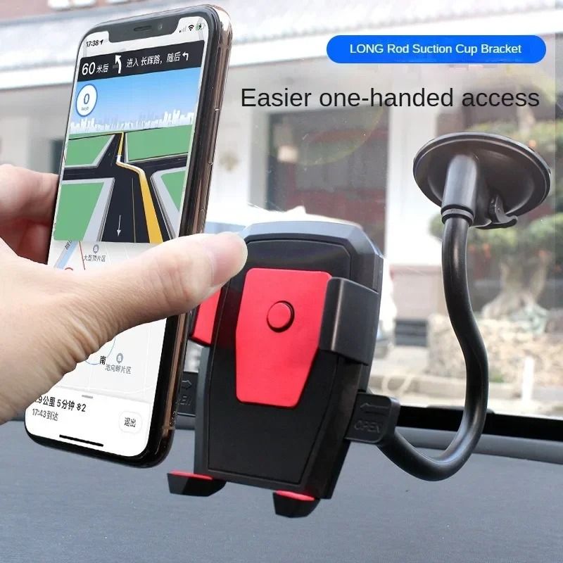 Universal 360 Rotating Nano Sucker Car Phone Holder AntiSlip Flexible Mount For IPhone Samsung 1