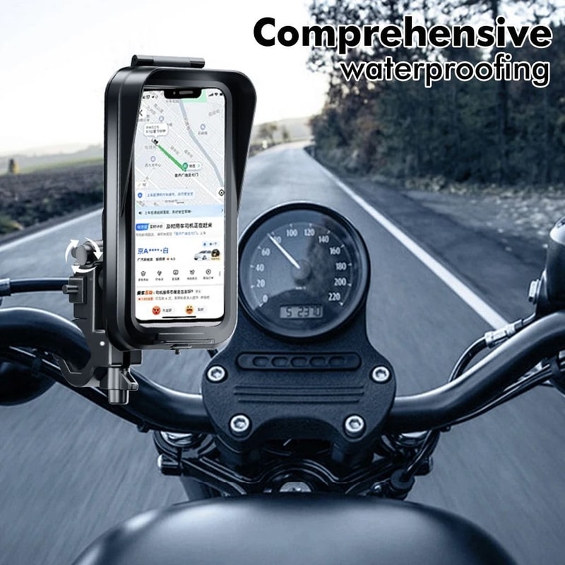 Waterproof AntiFog Motorcycle Bicycle Phone Holder 360 Rotating Universal GPS Support 4