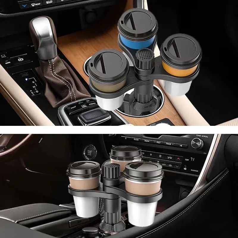 360 Rotating Car Cup Holder Expander Adjustable Base Beverage Bottle Bracket Insert Support 2