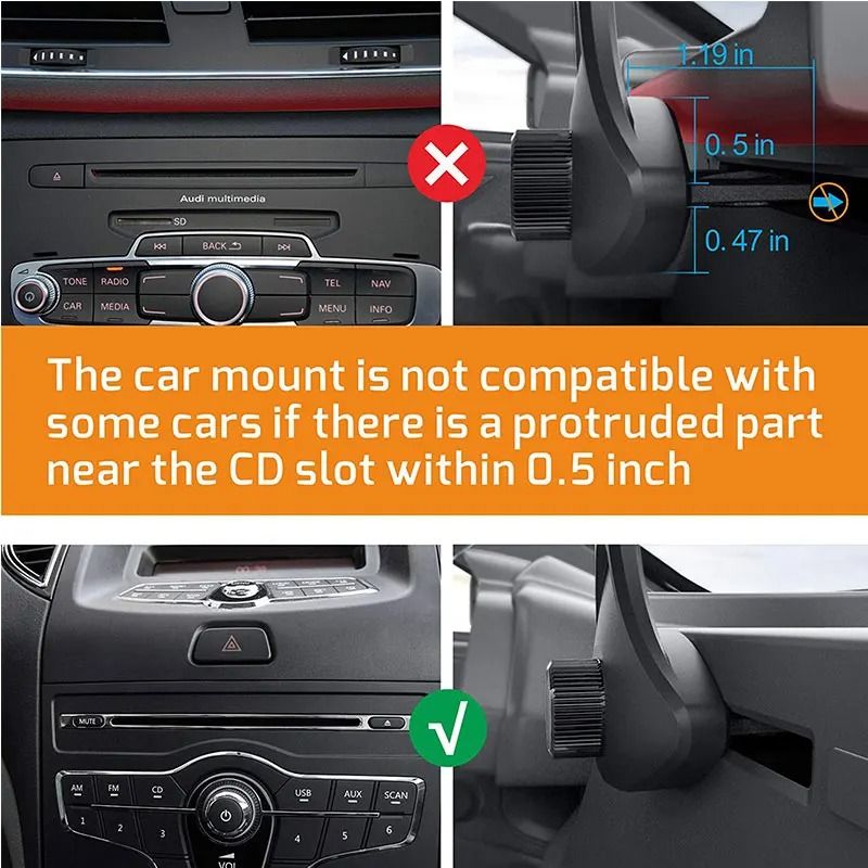 Universal Car CD Slot Phone Mount HighStability Mobile Stand For IPhone Smartphones 4