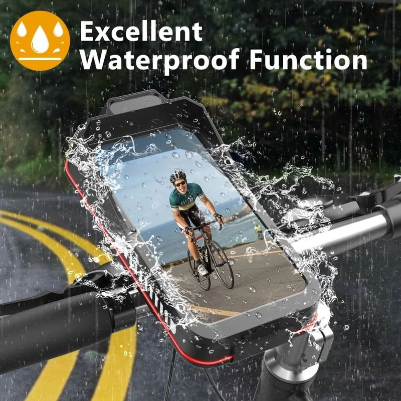 Waterproof Touch Screen Bike Scooter Handlebar Case QuickLock MTB Motorcycle Phone Mount 1