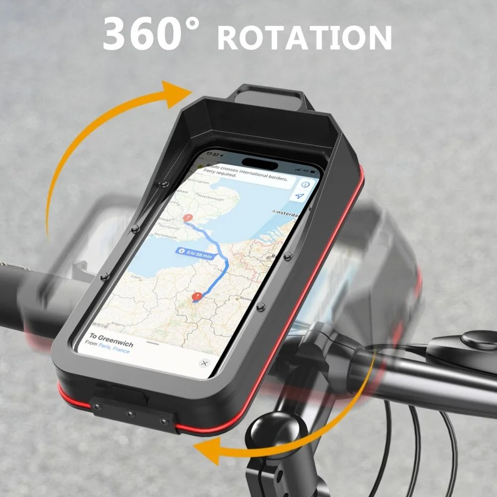 Waterproof Touch Screen Bike Scooter Handlebar Case QuickLock MTB Motorcycle Phone Mount 5