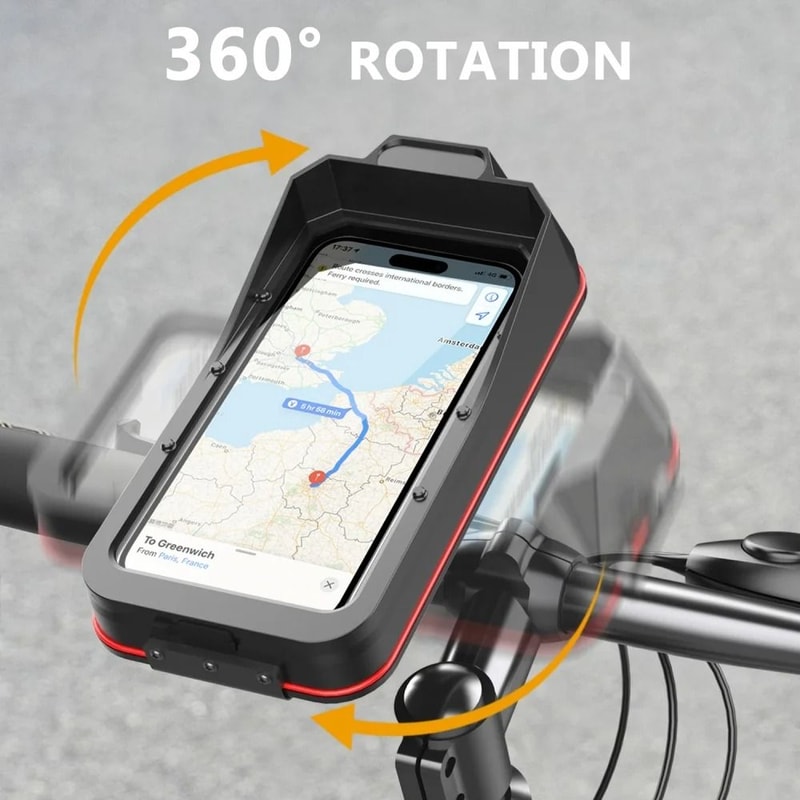 Waterproof Touch Screen Bike Scooter Handlebar Case QuickLock MTB Motorcycle Phone Mount 5
