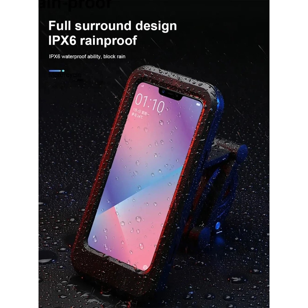 Waterproof 360 Swivel Motorcycle Bike Phone Mount Universal Adjustable GPS Holder 4