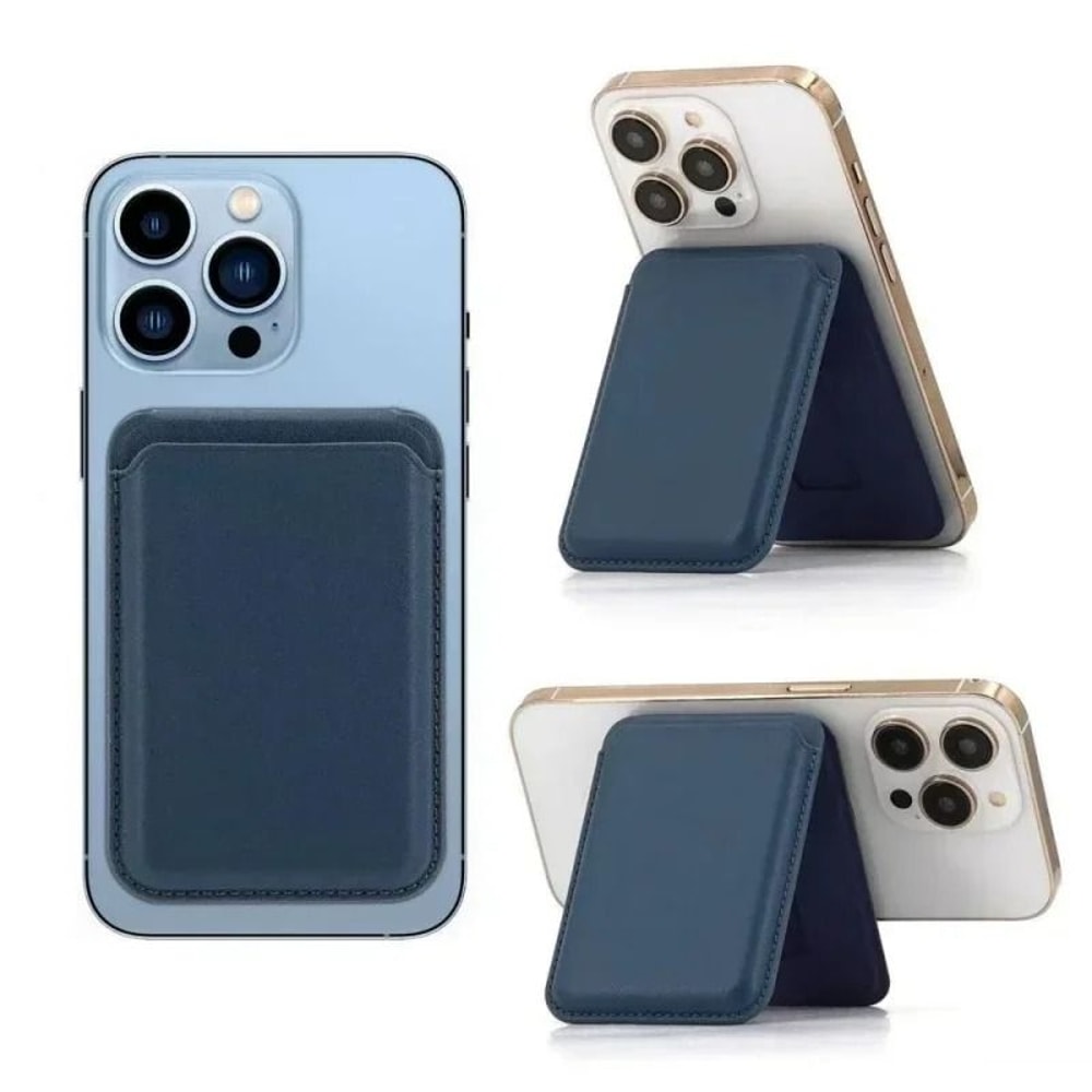 Strong Magnetic Leather Wallet With Hidden Stand MagSafe Card Holder For IPhone 15 14 13 Pro Max 3