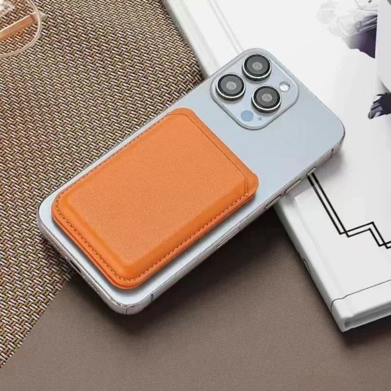 Strong Magnetic Leather Wallet With Hidden Stand MagSafe Card Holder For IPhone 15 14 13 Pro Max 5