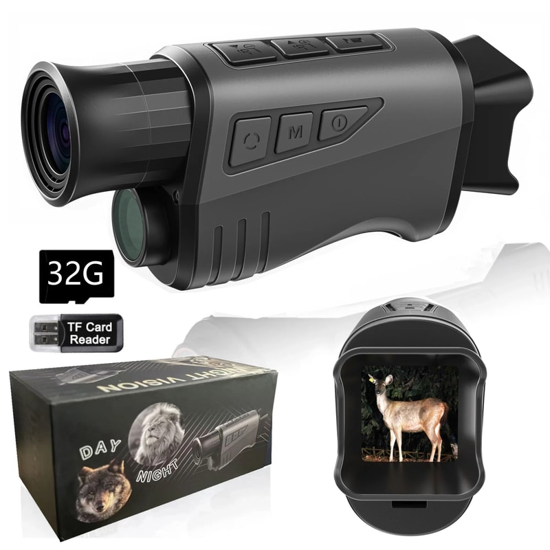 1080P HD Monocular Night Vision Device Infrared Camera With 10X Digital Zoom 1000M Range 7