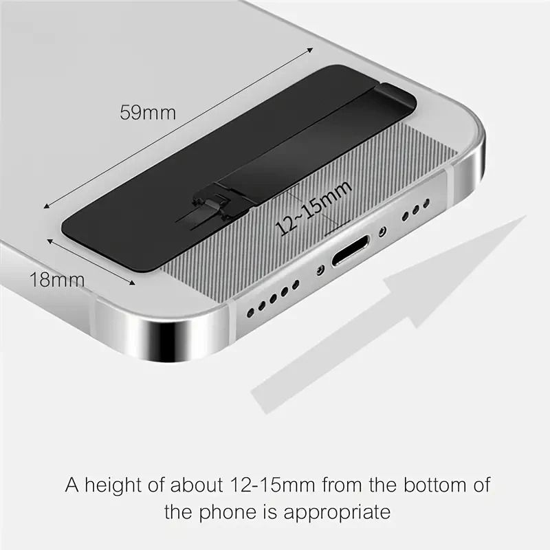 Universal Portable Stainless Steel Kickstand Foldable Adjustable UltraSlim Smartphone Stand 3