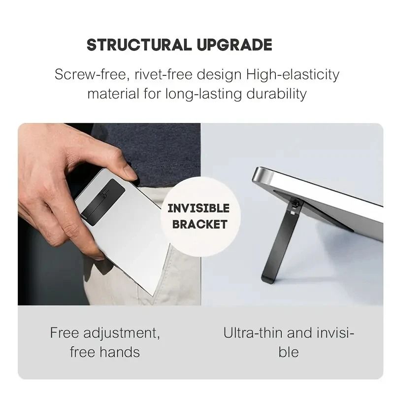 Universal Portable Stainless Steel Kickstand Foldable Adjustable UltraSlim Smartphone Stand 4