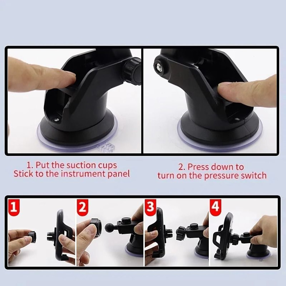 Universal 360 Sucker Car Phone Holder HighStability Windshield Dashboard Mount For Smartphones 5