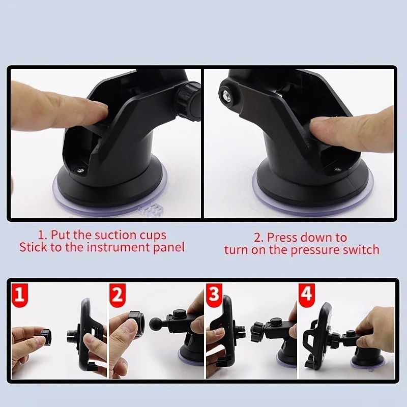 Universal 360 Sucker Car Phone Holder HighStability Windshield Dashboard Mount For Smartphones 5