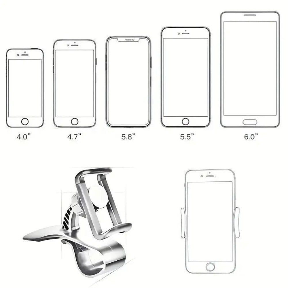 Universal Car Dashboard Easy Clip Mount MultiFunctional GPS Navigation Stand Dashboard Bracket 4