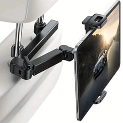 telescopic car headrest tablet holder | 360° rotating rear seat mount for 4–11 inch devices