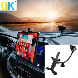 universal long arm suction cup tablet mount | heavy-duty car window & windshield holder for ipad pro, air & 7-13" tablet