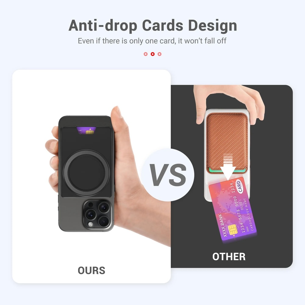 UltraThin MagSafe Magnetic Leather Wallet Slim Card Holder For IPhone 17 16 15 14 Pro Max 2