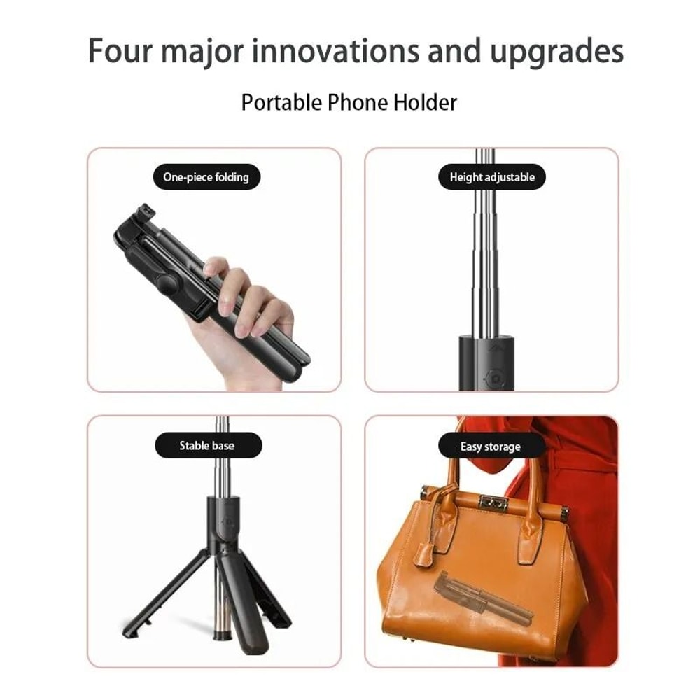 3in1 Bluetooth Wireless Selfie Stick Mini Tripod Extendable Monopod With Remote Shutter 3