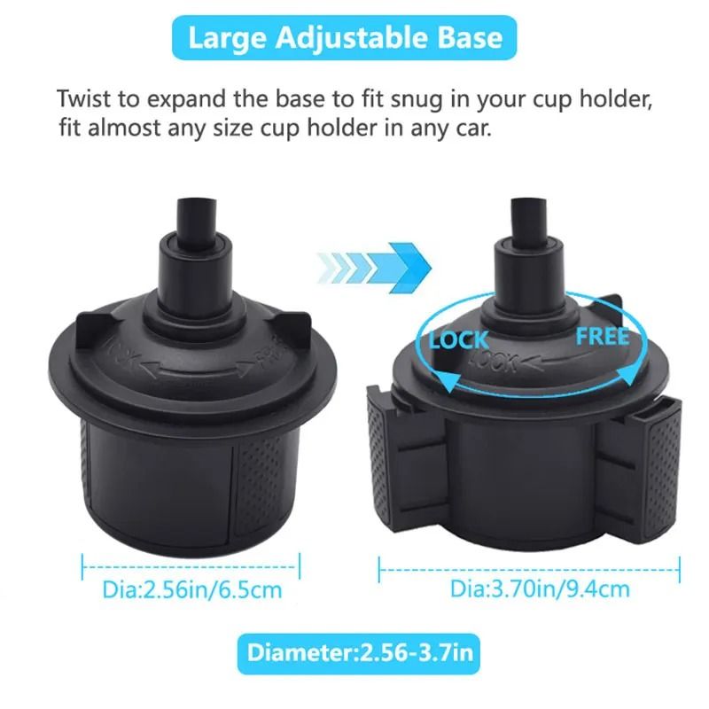 Universal Car Cup Holder Phone Mount HighStability Adjustable Smartphone Drink Bottle Support 3