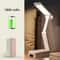 Portable Foldable LED Desk Lamp With Clock EnergySaving USB Rechargeable Reading Light 9