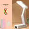 Portable Foldable LED Desk Lamp With Clock EnergySaving USB Rechargeable Reading Light 8