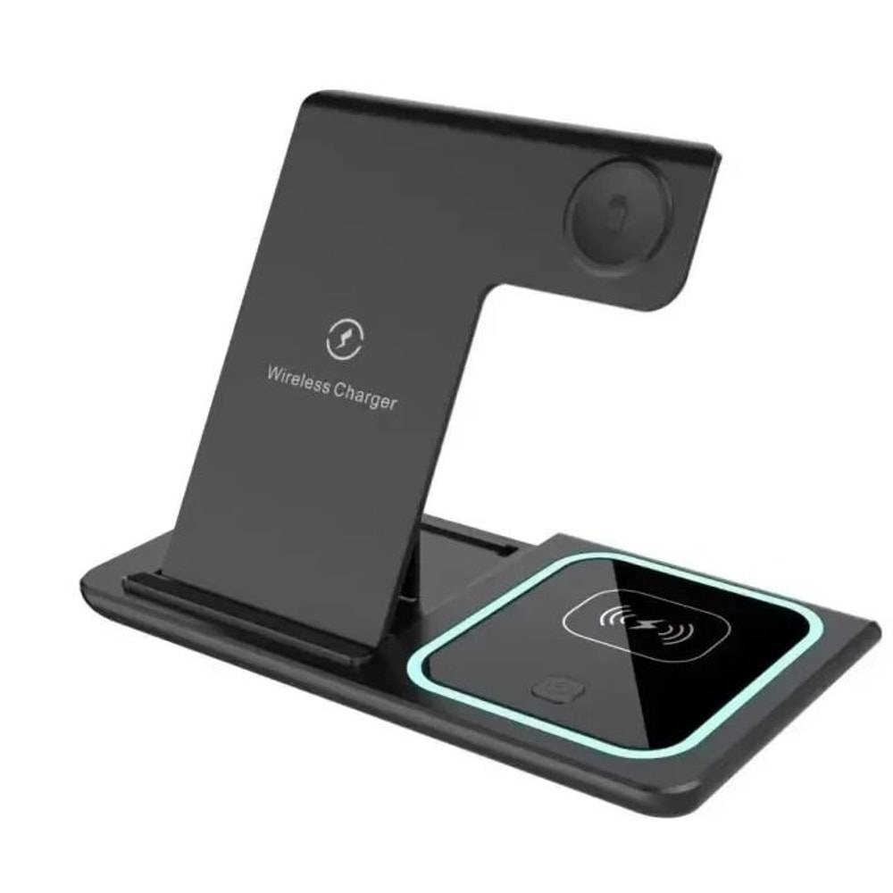 30W LED Fast Wireless Charging Station 3in1 Foldable Stand For IPhone Apple Watch AirPods 8